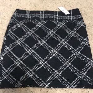 Loft black and white mini skirt